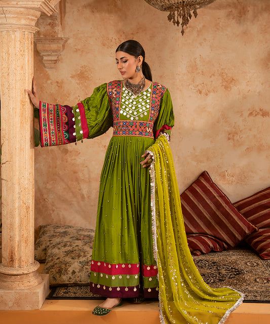 Laal Metton Gongari Heritage Dress